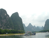 Boat on Li River 1