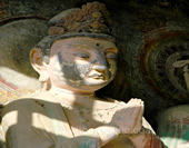 The Photo of A Buddha in Maijishan Grottoes