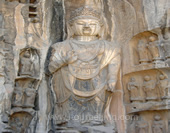 A Buddha on Thousand Buddhas Wall