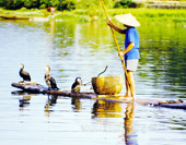 Fishman on Li River 2